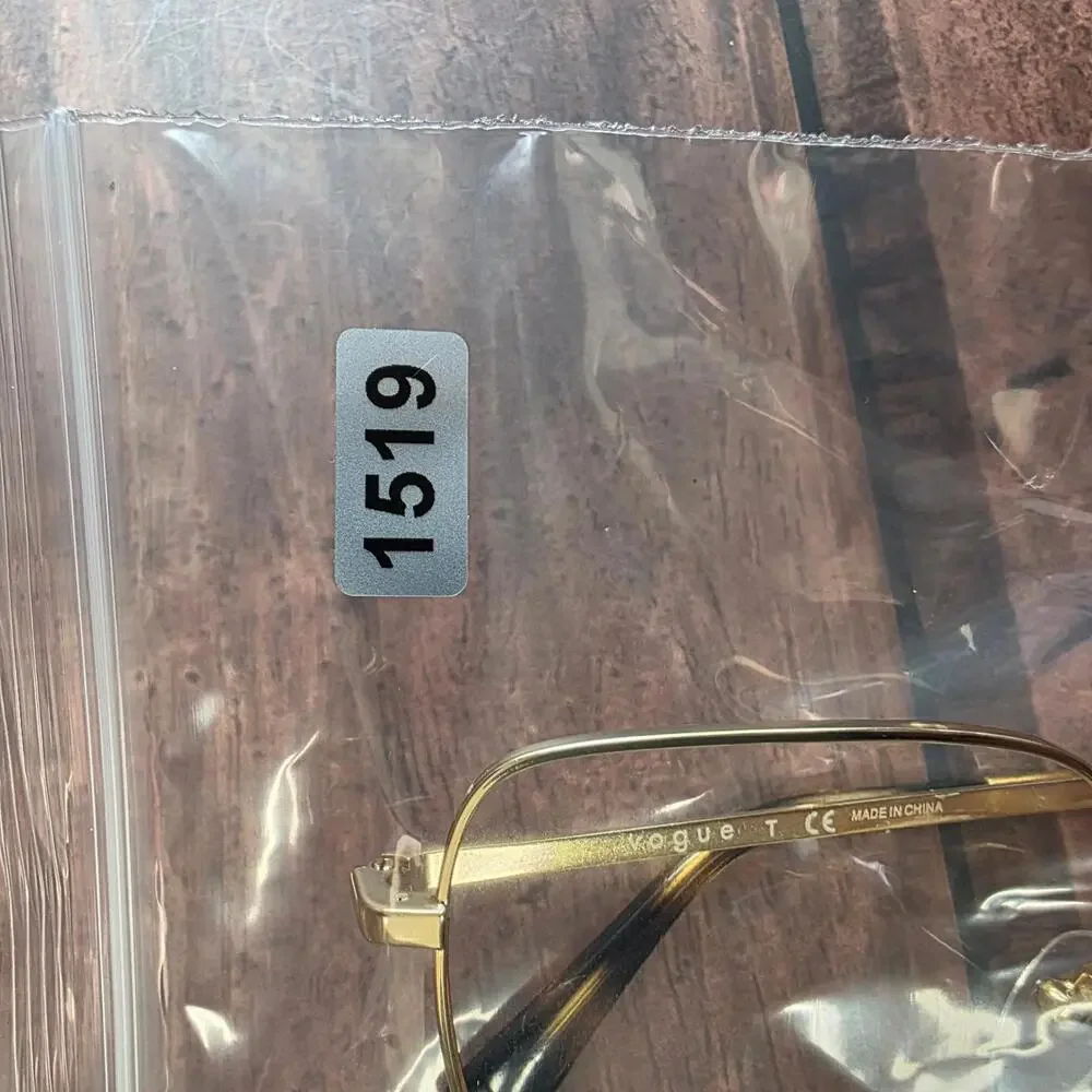 Vogue Women's Gold Frame Eyeglasses 53-17 135mm‎ Square Metal FRAMES ONLY